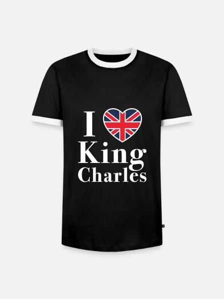 Ich liebe König Charles - Männer Kontrast-T-Shirt - Schwarz/Weiß