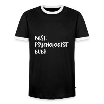 Psychologist - Men's Ringer Shirt - black/white - Front - AI Model Female 172 light (172cm) & AI Model Male 178 light (178cm)