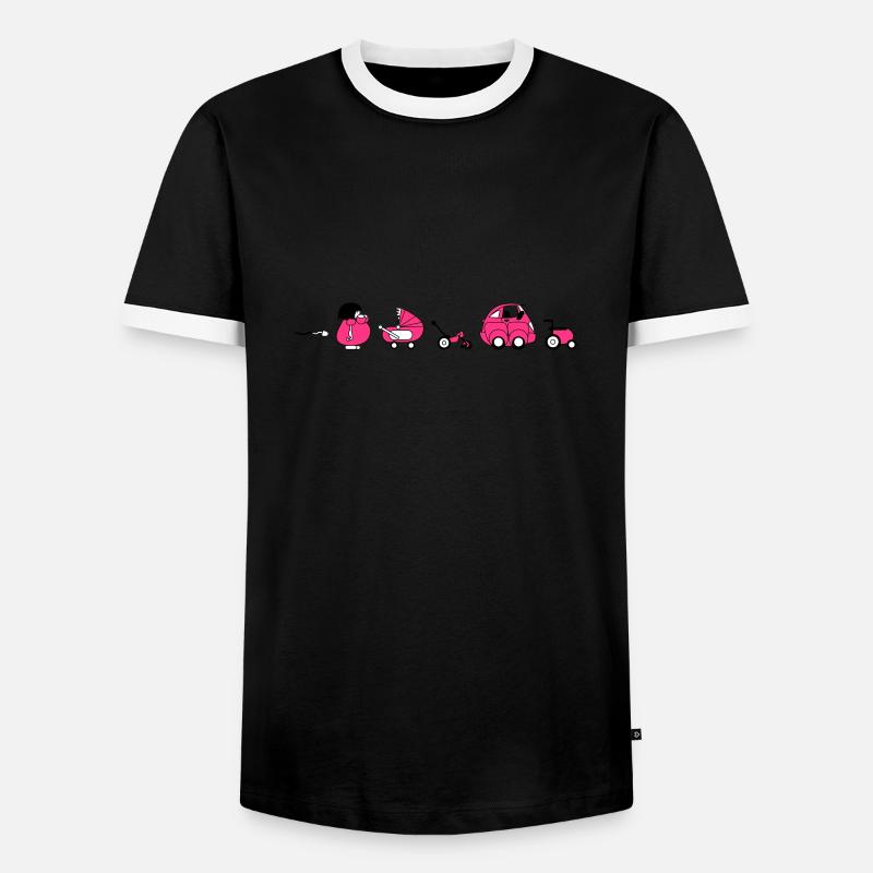 Evolution - Men's Ringer Shirt - black/white