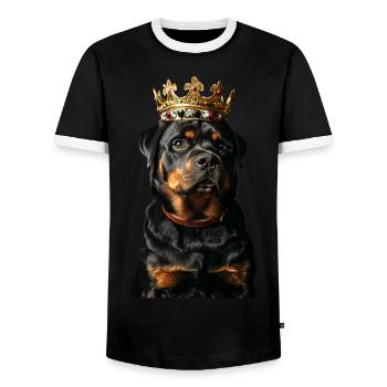Rottweiler - T-shirt contrasté Homme - noir/blanc - Devant - AI Model Female 172 light (172cm) & AI Model Male 178 light (178cm)