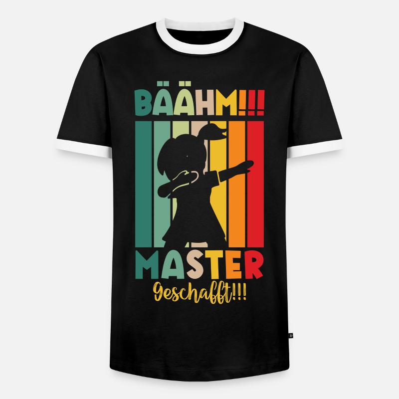 Master Masterabsolvent Masterabschluss Geschenk - Männer Kontrast-T-Shirt - Schwarz/Weiß