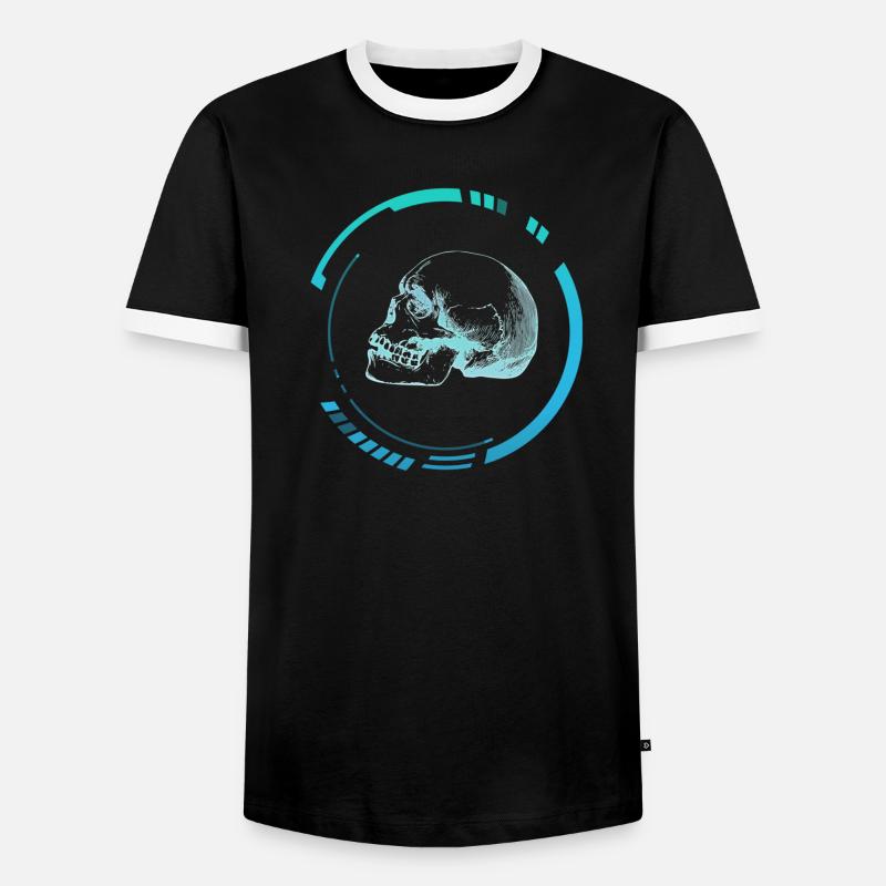 Human head X-ray image - Men's Ringer Shirt - black/white