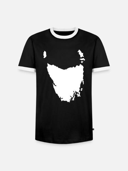 Tasmanien - Männer Kontrast-T-Shirt - Schwarz/Weiß