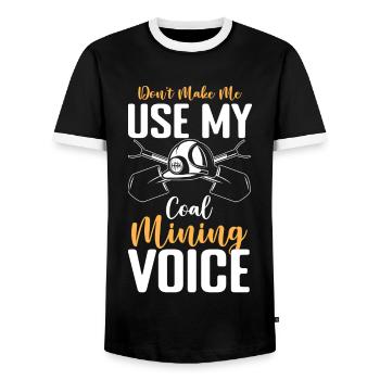 Coal Men Miners Treasures - Men's Ringer Shirt - black/white - Front - AI Model Female 172 light (172cm) & AI Model Male 178 light (178cm)