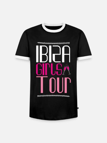 Ibiza Girls Tour - Men's Ringer Shirt - black/white