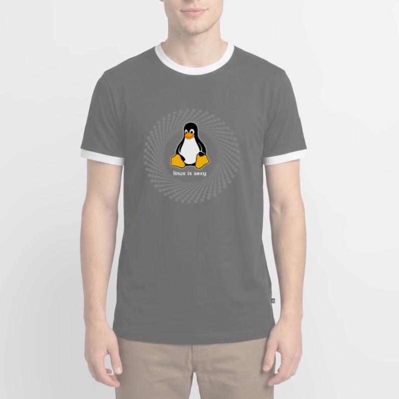 Pinguin pc Computer Nerd sysadmin Programm geek Männer Kontrast-T-Shirt