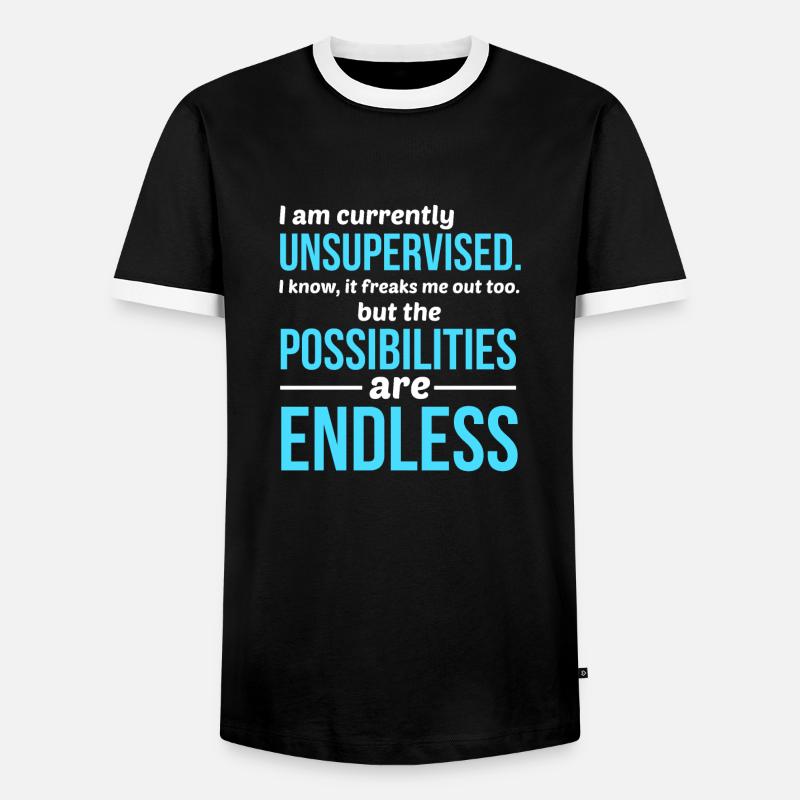 unsupervised - Men's Ringer Shirt - black/white