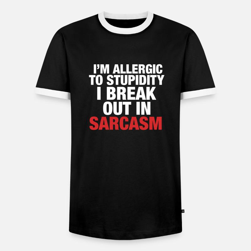 Sarkasmus - Männer Kontrast-T-Shirt - Schwarz/Weiß