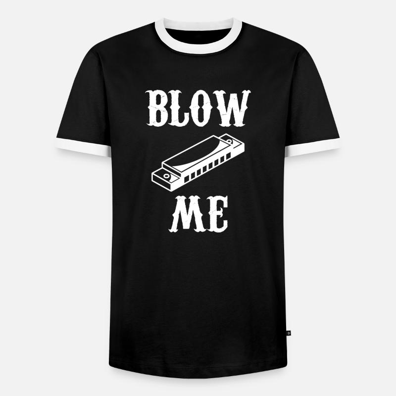 harmonica - harmonica player - harmonica - Men's Ringer Shirt - black/white