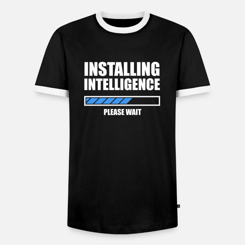 Installing Intelligence N - Men's Ringer Shirt - black/white