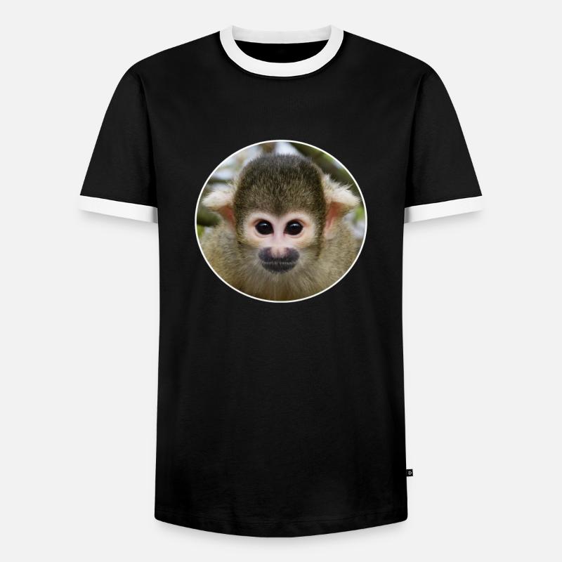 Affe - Männer Kontrast-T-Shirt - Schwarz/Weiß