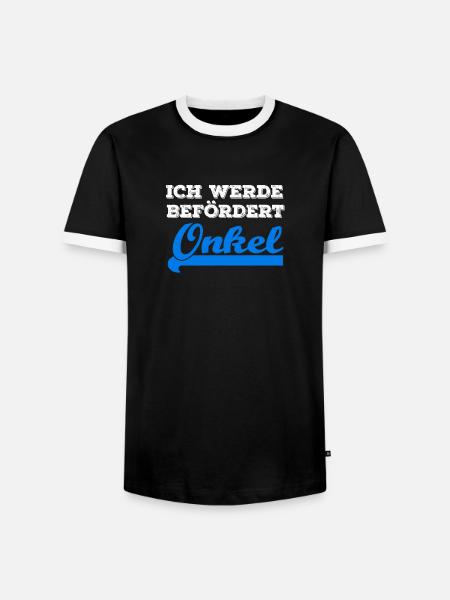 ich werde befördert: Onkel | Geschenk - Männer Kontrast-T-Shirt - Schwarz/Weiß