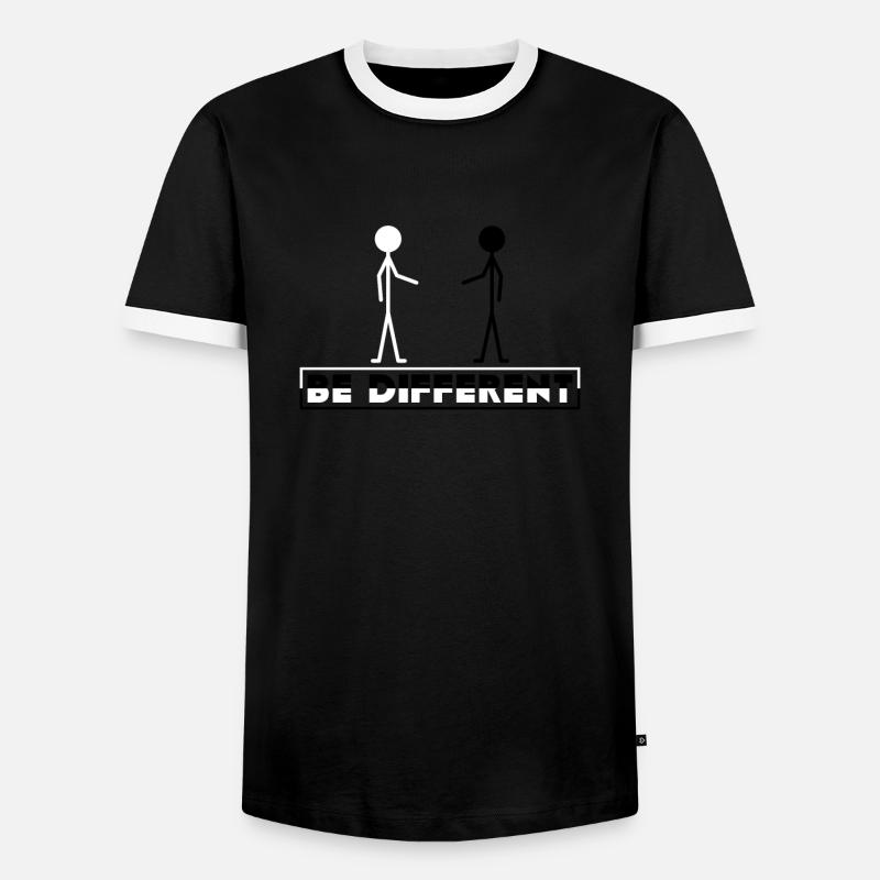 Be different - Men's Ringer Shirt - black/white