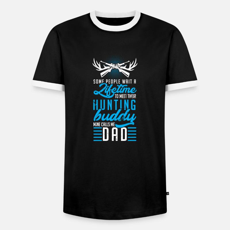 Daddy hunter - Männer Kontrast-T-Shirt - Schwarz/Weiß