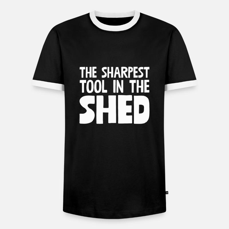 The Sharpest Tool In The Shed - Men's Ringer Shirt - black/white