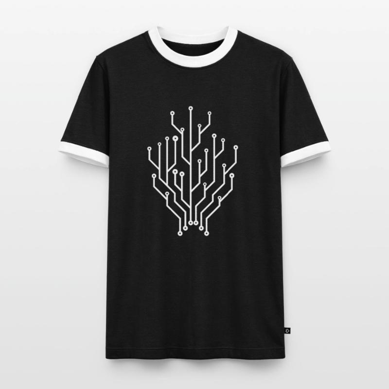 Connecteurs de circuits imprimés Programmer Computer Science Tree T-shirt contrasté Homme