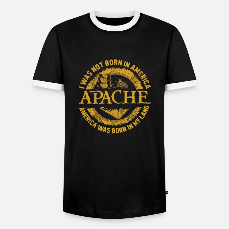 Apache - Männer Kontrast-T-Shirt - Schwarz/Weiß