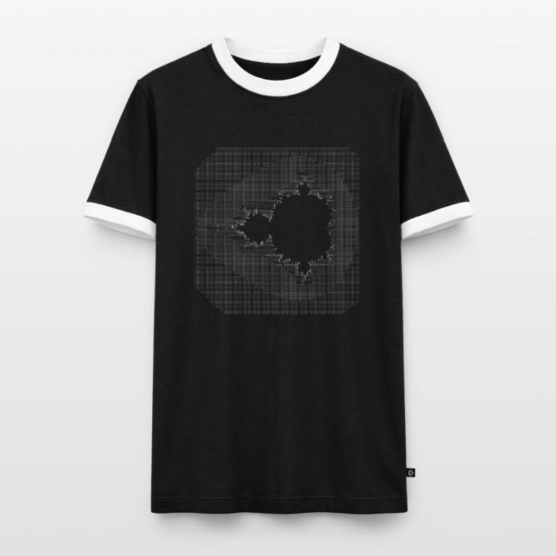 nerd mandelbrot ascii code programmer pc hacker IT Men's Ringer Shirt