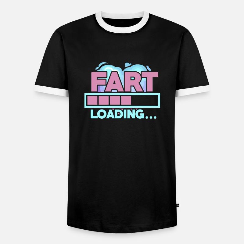 Fart loading - Men's Ringer Shirt - black/white