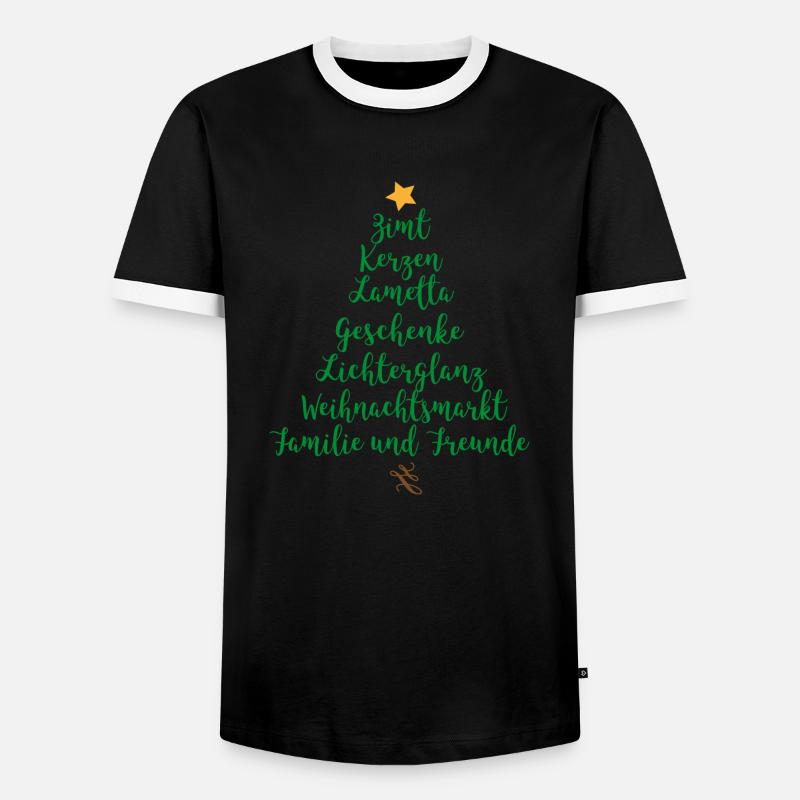 Christmas - Men's Ringer Shirt - black/white