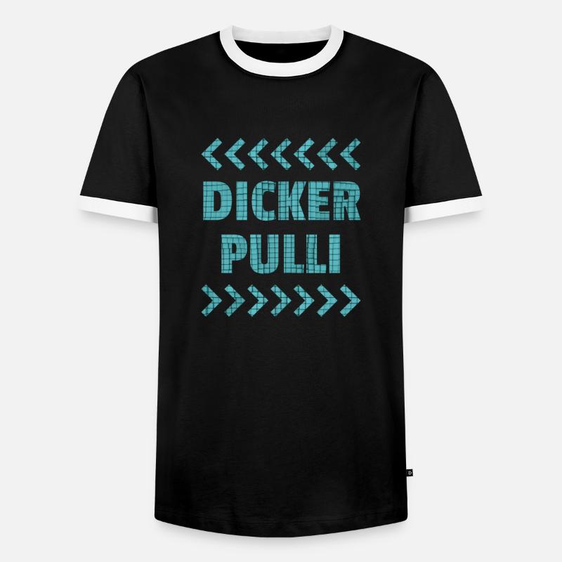 DICKER PULLI - Männer Kontrast-T-Shirt - Schwarz/Weiß