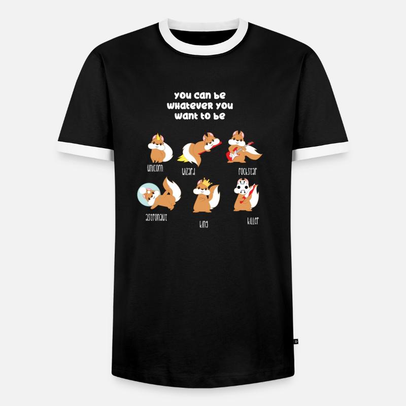 Squirrel - Be different - squirrel - Men's Ringer Shirt - black/white