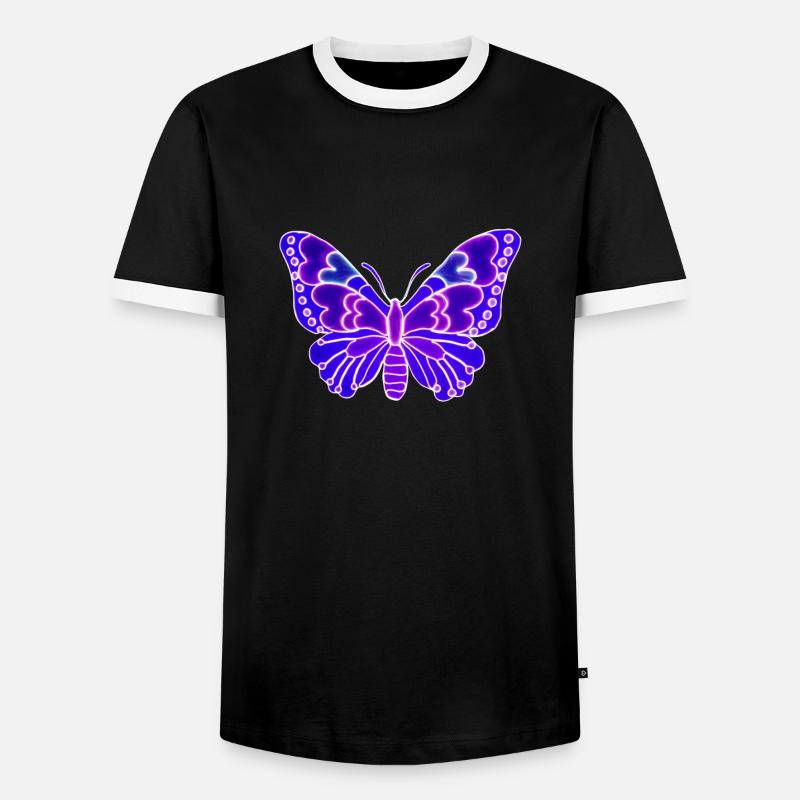 Wunderschöner Lichtschmetterling - Männer Kontrast-T-Shirt - Schwarz/Weiß