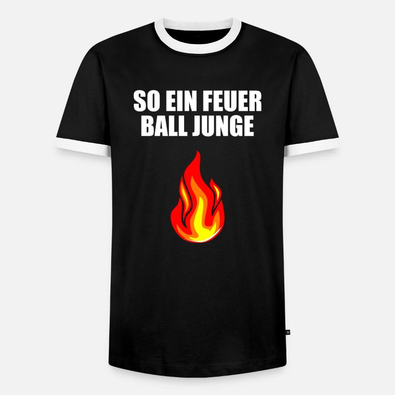 So ein Feuerball Junge - Männer Kontrast-T-Shirt - Schwarz/Weiß