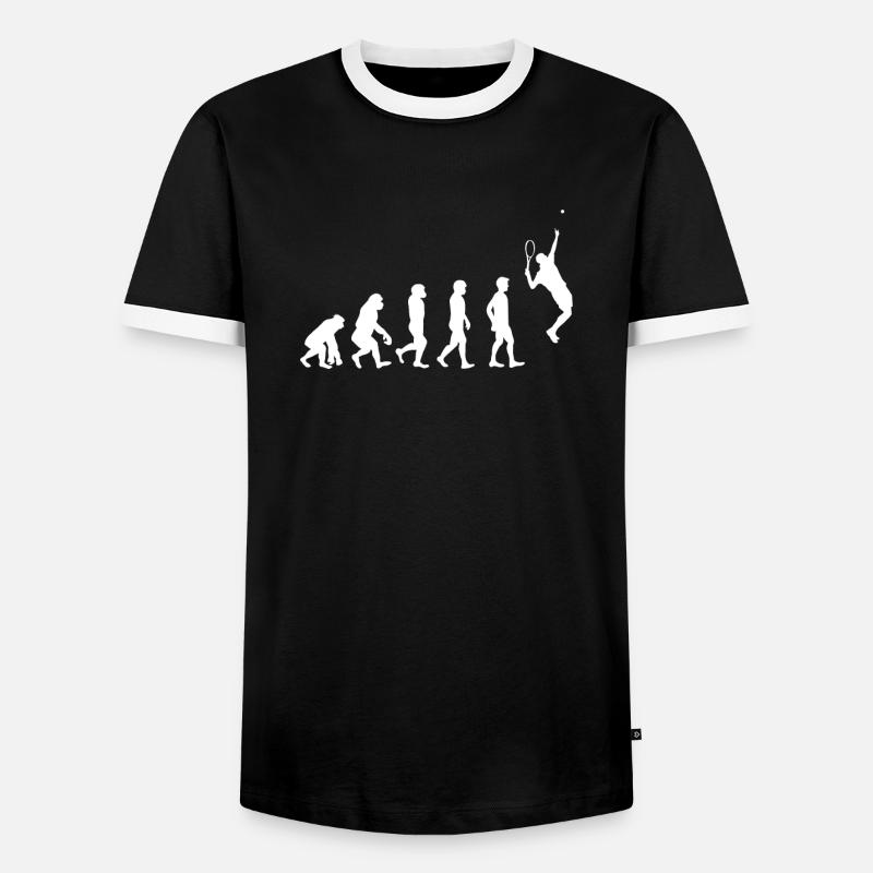 TENNIS Evolution - Men's Ringer Shirt - black/white