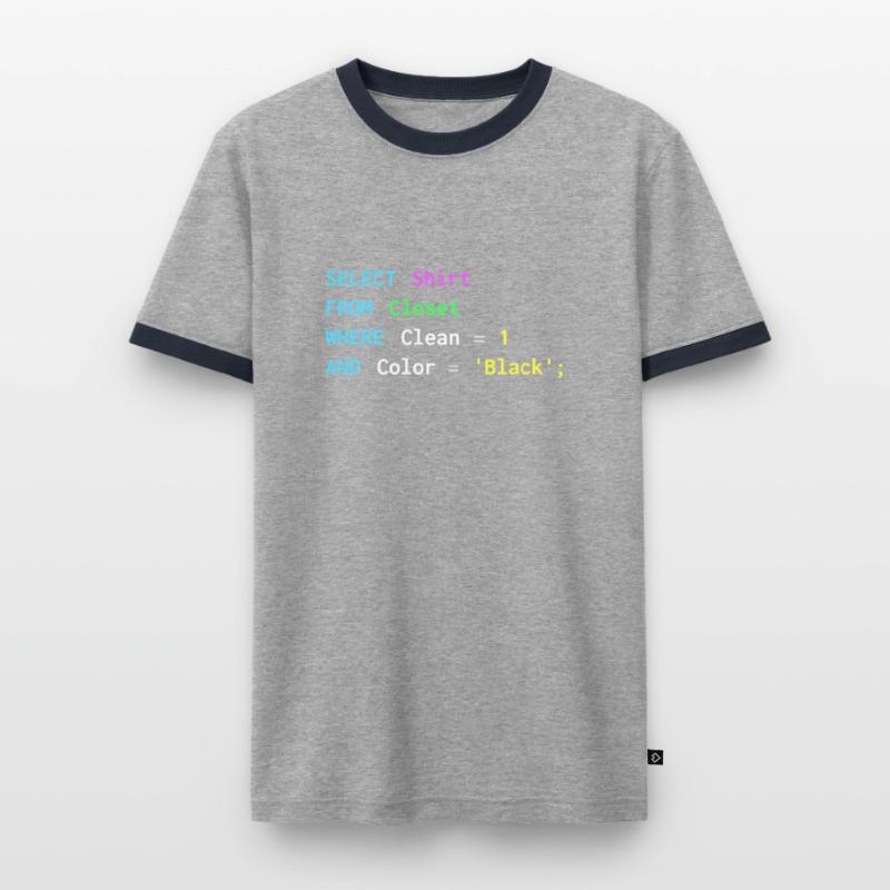 Conception SQL amusante pour les programmeurs sql, DBA, T-shirt contrasté Homme