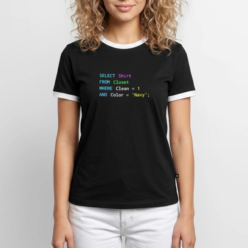 Conception SQL amusante pour les programmeurs sql, DBA, T-shirt contrasté Homme
