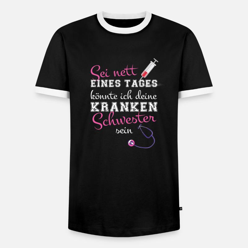 cooles Krankenschwester Spritze Geschenk - Männer Kontrast-T-Shirt - Schwarz/Weiß