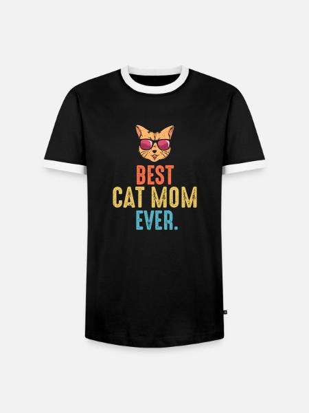 Best Cat Mom 2 - Männer Kontrast-T-Shirt - Schwarz/Weiß