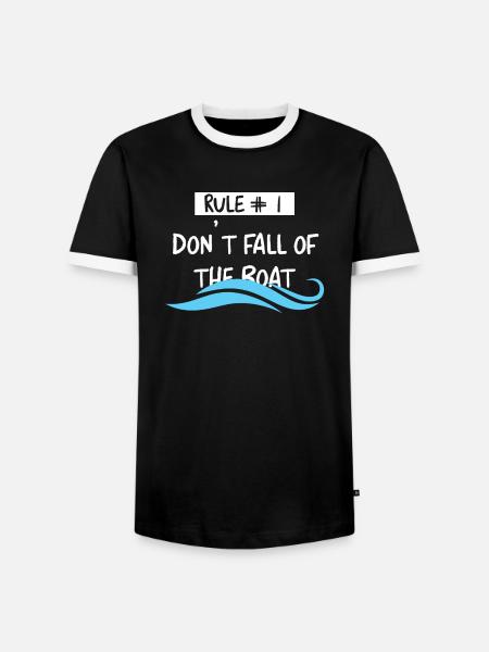 Kreuzfahrt - Seereise - Schiffsreise - Regel - Männer Kontrast-T-Shirt - Schwarz/Weiß