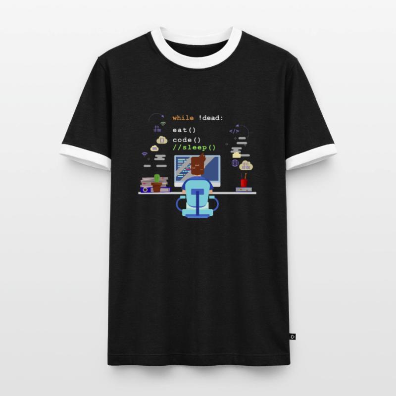 Eat Sleep Code Computer Science Programming Men's Ringer Shirt