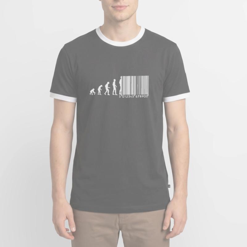 Code à barres Evolution T-shirt contrasté Homme