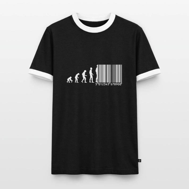 Code à barres Evolution T-shirt contrasté Homme