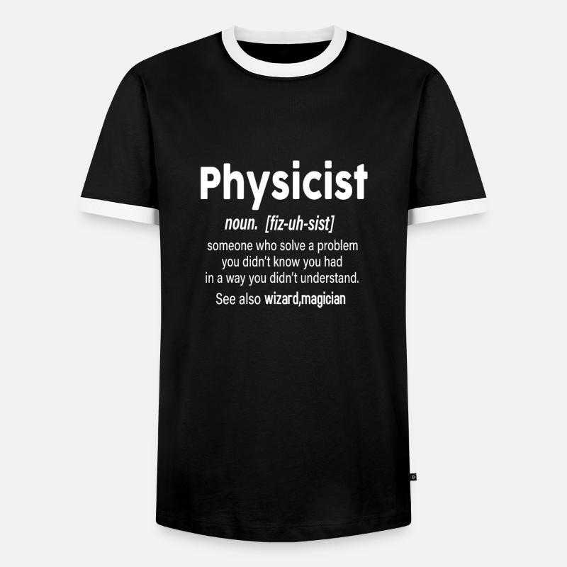Physicist definition - Männer Kontrast-T-Shirt - Schwarz/Weiß