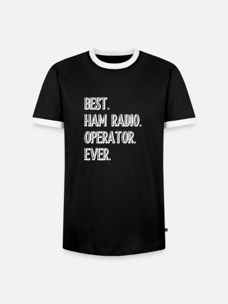Amateur Radio - Männer Kontrast-T-Shirt - Schwarz/Weiß