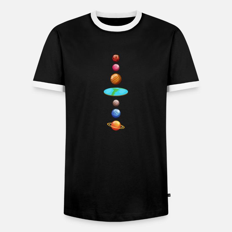 Planets Universe - Men's Ringer Shirt - black/white