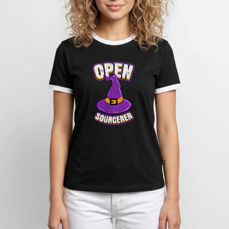Programmeurs open source Hacker T-shirt contrasté Homme