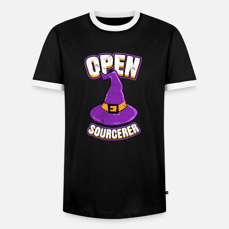 Open Sourcerer Programmierer Hacker - Männer Kontrast-T-Shirt - Schwarz/Weiß