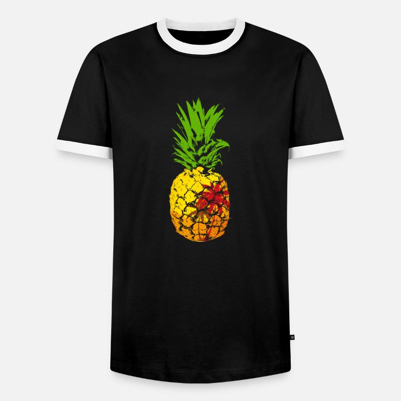Pineapple Beach Pineapple - Men's Ringer Shirt - black/white