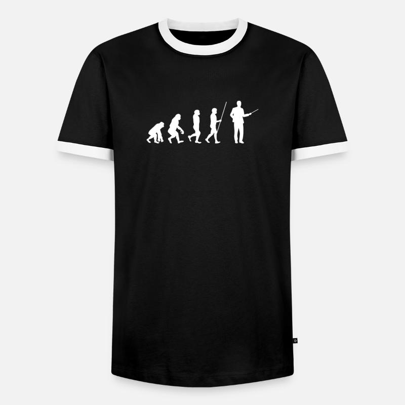 Evolution Lehrer Teacher - Männer Kontrast-T-Shirt - Schwarz/Weiß