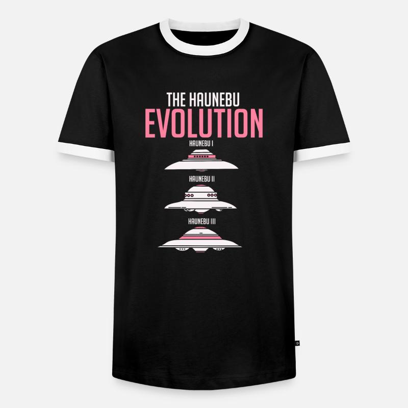 Haunebu Evolution Project Vril Gift UFO - Men's Ringer Shirt - black/white