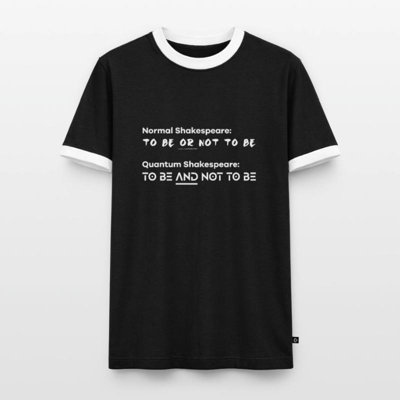 Funny Quantum Physics Quantum Computing Men's Ringer Shirt