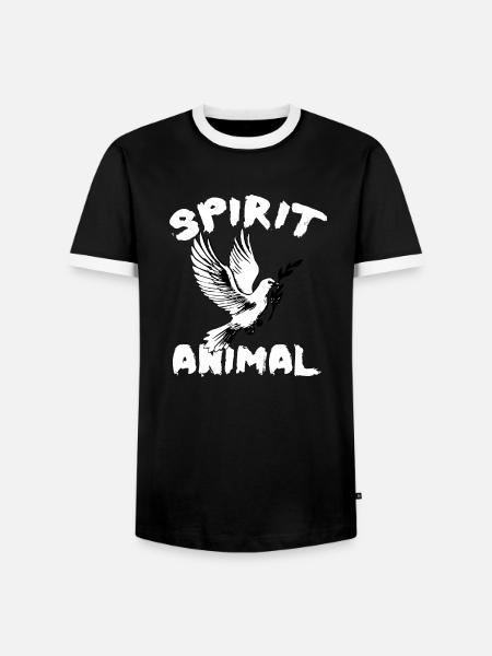 DOVE - Men's Ringer Shirt - black/white