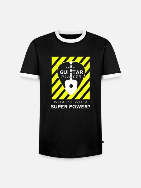 Musik Instrument Melodie - Männer Kontrast-T-Shirt - Schwarz/Weiß
