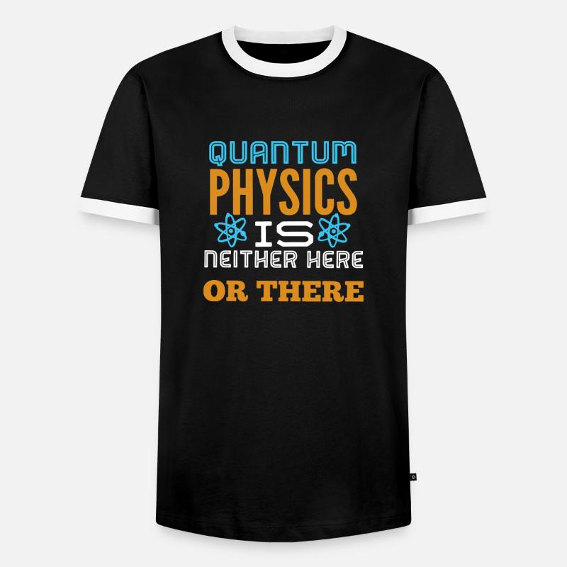 quantum physics - Men's Ringer Shirt - black/white