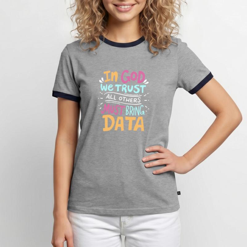 Funny data analyst programmer saying Men's Ringer Shirt